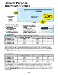 Thumbnail of document Data Sheet - TH-10 Thermistor Immersion Probes w/Lead Wire